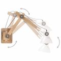 vidaXL Nástenná lampa, industriálny štýl, biela, okrúhla E27