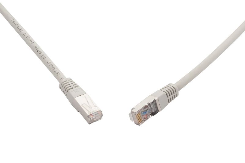Patch kábel CAT6A SFTP LSOH 1 m sivý non-snag-proof C6A-315GY-1MB