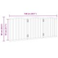vidaXL Brána pre psa skladacia 3 panely biela 150 cm topoľové drevo