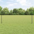 vidaXL Hexagonálny plot s stĺpom 10 x 0,6 m PVC potiahnutá oceľ Sivá