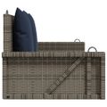 vidaXL Hojdacia lavica s vankúšmi, sivá 119x56x48 cm, polyratan