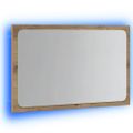 vidaXL Kúpeľňové zrkadlo s LED svetlom dub artisan 60x8,5x38 cm