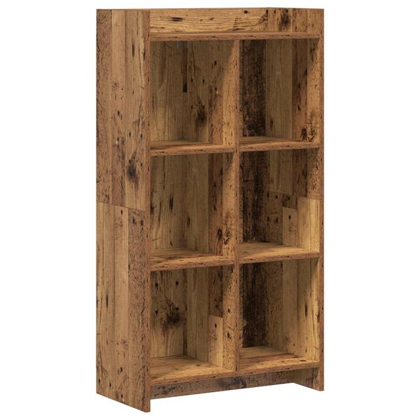 vidaXL Knižnica Staré drevo 59 x 30 x 111 cm Kompozitné drevo