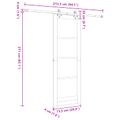 vidaXL Posuvné dvere ORKDAL 73,5 x 211 cm Borovicový masív Prírodná