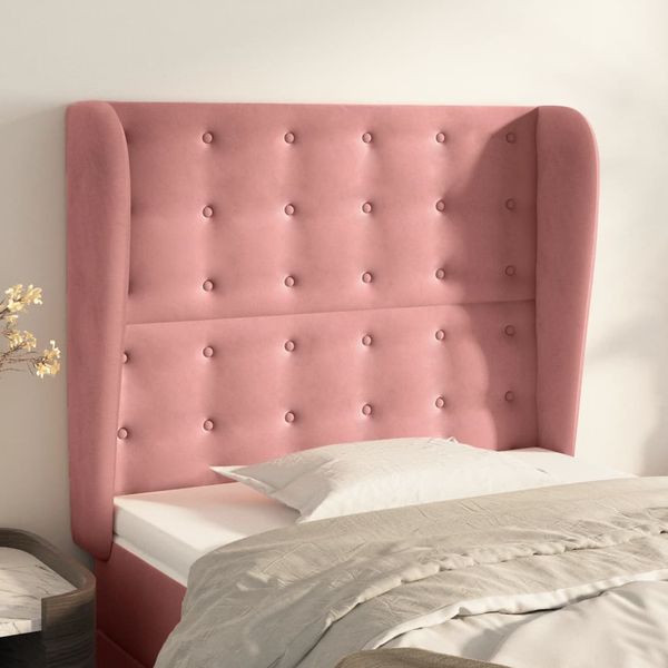 vidaXL Čelo postele so záhybmi čierne 93x23x118/128 cm zamat
