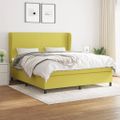 vidaXL Boxspring posteľ s matracom zelená 180x200 cm látka