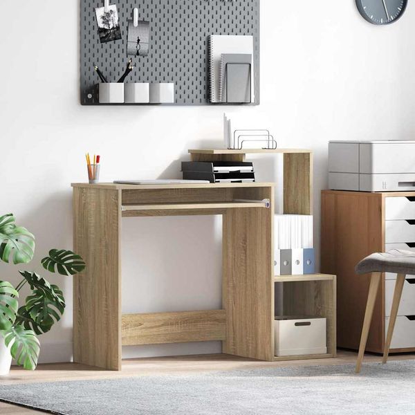 vidaXL Stôl so zásuvkou Sonoma dub 106 x 41 x 88.5 cm Kompozitné drevo