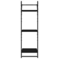 vidaXL 3-poschodové nástenné police s tyčami 2 ks čierne 30x25x100 cm