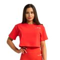 Dámske tričko Cropped Limitless Hot Red - GymBeam, veľkosť XL, veľkosť oblečenia XL