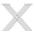 vidaXL Nohy konferenčného stolíka v tvare X, 2 ks, biele, 60 x (42-43) cm, oceľové