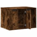 vidaXL Uzavretý box na stelivo, tmavý dub 60x40x40cm, kompozitné drevo