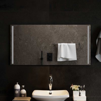 vidaXL Zrkadlo do kúpeľne s LED Priehľadná 100 x 50 cm tvrdené sklo