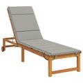vidaXL Vankúš na ležadlo GEMERT 100% polyester Sivá 200 x 50 x 3 cm