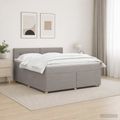 vidaXL Posteľ boxspring s matracom Sivohnedá 140 x 200 cm Látka