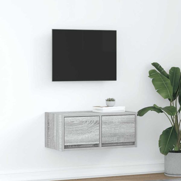 vidaXL TV skrinka, sivý dub sonoma 60x31x25,5 cm spracované drevo