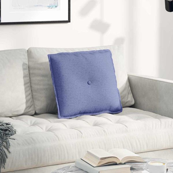 vidaXL Poduška na chrbát Modrá džínovina 50 x 19 x 45 cm látka