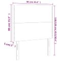vidaXL Čelo postele s LED zelené 90x5x118/128 cm látka