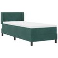 vidaXL Posteľ s pružinovým rámom Tmavozelená 200 x 80 cm Zamat