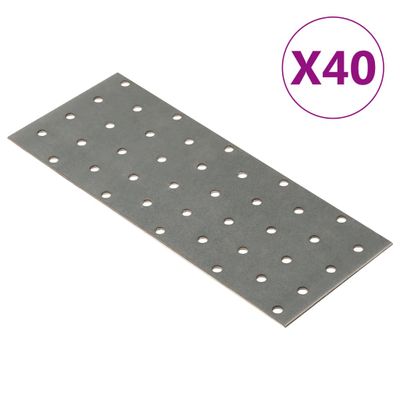 vidaXL Dierované plechy 40 ks 2 mm 200x80 mm pozinkovaná oceľ