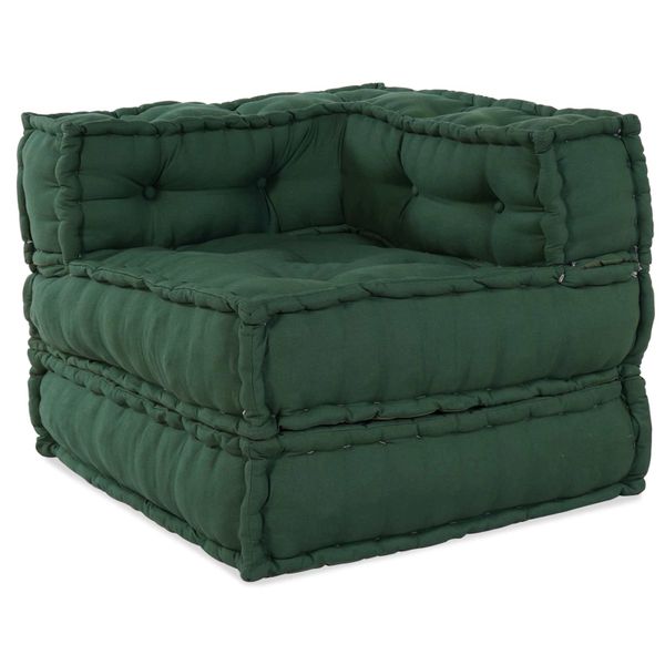vidaXL Modulová pohovka 2 pcs Zelená 140 x 70 x 56 cm Látka