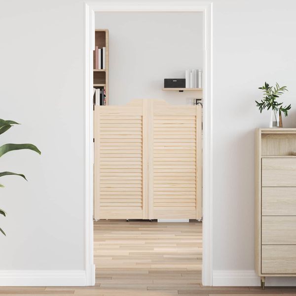 vidaXL Kladivové dvere 2 pcs Prírodná Borovicový masív