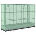 vidaXL Záhon s krytom na skleník ratanový vzhľad 160x40x123 cm