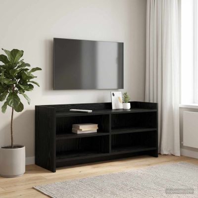 vidaXL TV skrinka 100 x 33 x 47 cm Čierny dub Kompozitné drevo