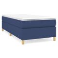 vidaXL Posteľný rám s boxspringom Modrá 80x200cm Látka