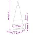 vidaXL Kovový vianočný dekoratívny stromček čierny 60 cm