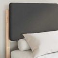vidaXL Rám postele s čalúneným čelom Tmavo šedá 135 x 190 cm