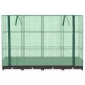 vidaXL Záhon s krytom na skleník ratanový vzhľad 160x40x123 cm