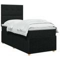 vidaXL Posteľ boxspring s matracom Čierna 90 x 200 cm Látka