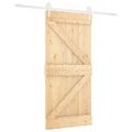 vidaXL Posuvné dvere Prírodná a biela 90 x 210 cm Borovicový masív