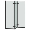 vidaXL Skladací sprchový kút Čierna 130 x 138 cm ESG sklo a hliník