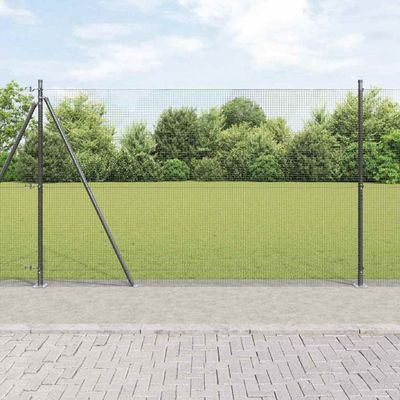 vidaXL Vonkajší zváraný drôtový plot s betónovým základom 25 x 1,5 m