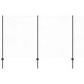 vidaXL Sieťový plot s stĺpom 25 x 1,4 m PVC potiahnutá oceľ Sivá