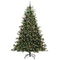 vidaXL Umelý vianočný stromček Zelená 240 cm PVC, kov a plast