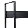 vidaXL Knižnica, 4 police, čierna 60x27,6x124,5 cm, kompozitné drevo