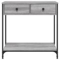 vidaXL Konzolový stolík sivý sonoma 75 x 34,5 x 75 cm kompozitné drevo