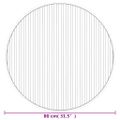 vidaXL Koberec okrúhly bledý prírodný 80 cm bambus