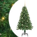 vidaXL Umelý vianočný stromček Zelená 150 cm PVC a Oceľ a Plast