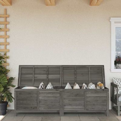vidaXL Záhradný úložný box antracitový 198,5x50x56,5 cm jedľový masív