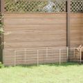 vidaXL Koterec pre psy strieborný 3 m² oceľ