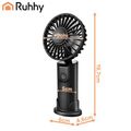 Mini ručný ventilátor Ruhhy 27781,2400mAh USB-C, čierny
