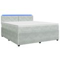 vidaXL Posteľ boxspring s matracom Svetlosivá 140 x 200 cm Zamat