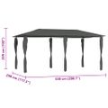 vidaXL Altánok s poťahmi na stĺpiky 2,98x5,3x2,59m antracitový 160g/m²