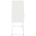 vidaXL Komoda biela 100,5x39x107 cm oceľ valcovaná za studena
