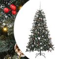 vidaXL Umelý vianočný stromček Zelená 150 cm PVC, plast a oceľ