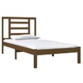 vidaXL Posteľný rám medový drevený masív 75x190cm malé jednolôžko