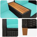 vidaXL Hojdačka s tabletou 2 -Seater 126 x 65 x 112 cm polyratan